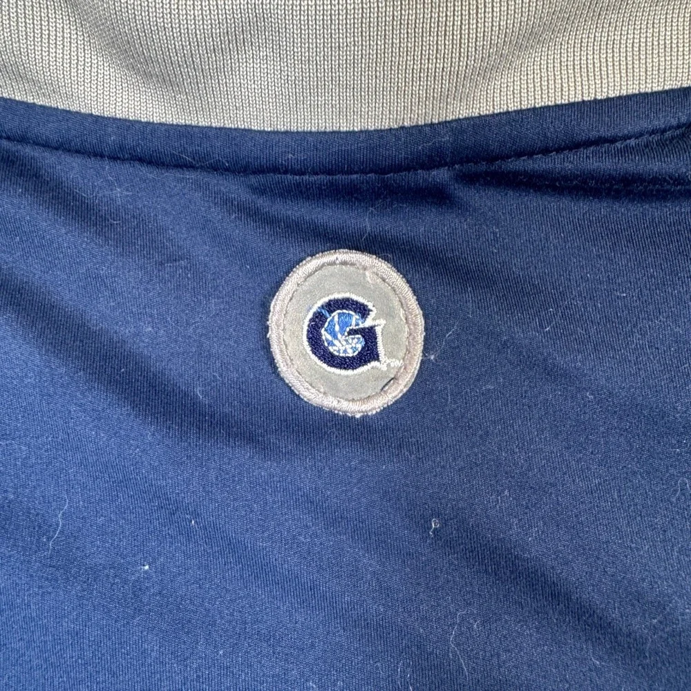Jordan Georgetown Hoyas Long Sleeve Shooting Shirt Grey Navy Mens Medium NikeFIT